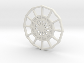 Restoration Emblem 03 CHARM (Sacred Geometry) in White Natural Versatile Plastic