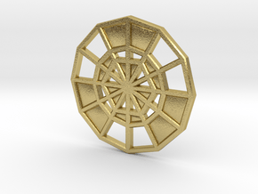 Restoration Emblem 10 CHARM (Sacred Geometry) in Natural Brass
