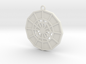 Restoration Emblem 12 Medallion (Sacred Geometry) in White Natural Versatile Plastic