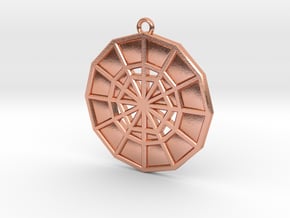 Restoration Emblem 12 Medallion (Sacred Geometry) in Natural Copper
