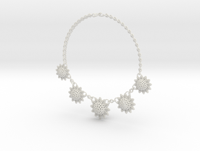Astrosphaera Necklace in White Natural Versatile Plastic