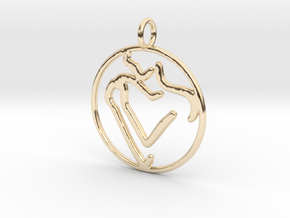 Self-Love Pendant in 14k Gold Plated Brass