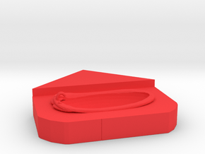 S Scale Corner Bathtub in Red Smooth Versatile Plastic