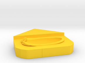 S Scale Corner Bathtub in Yellow Smooth Versatile Plastic