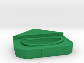 S Scale Corner Bathtub in Green Smooth Versatile Plastic
