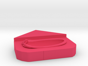 S Scale Corner Bathtub in Pink Smooth Versatile Plastic
