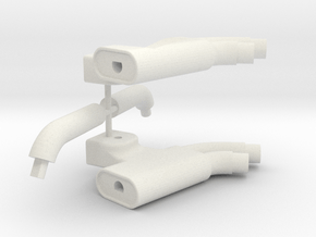 WR-03 - side exhaust - pair in White Natural Versatile Plastic