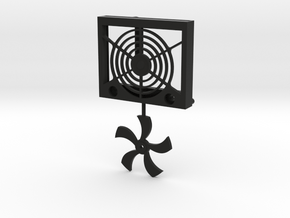 WR-03 - radiator fan and housing in Black Natural Versatile Plastic