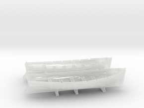 1/200 DKM 8m Long Boat Set x2 in Clear Ultra Fine Detail Plastic