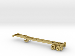 Z Scale Intermodal Trailer Chassis in Natural Brass