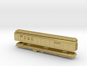 Z Scale Pullman Heavyweight RPO Car in Natural Brass