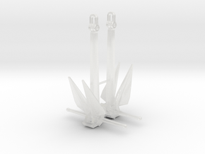 1/72 Anchors, Destroyer (5000 lbs.) in Clear Ultra Fine Detail Plastic
