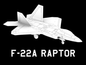 F-22A Raptor in White Natural Versatile Plastic: 1:220 - Z