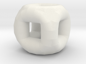 Micro CuboTore in White Natural Versatile Plastic