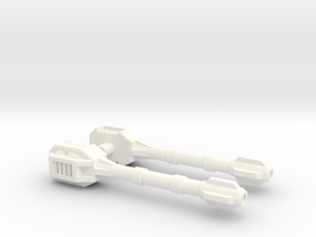 TF G1 Micromaster Cannon Transport Weapon in White Smooth Versatile Plastic: Small
