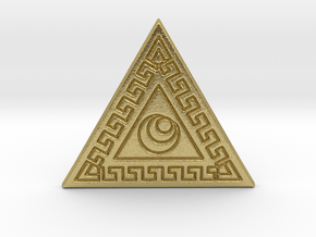 Golden Crest of Courage in Natural Brass
