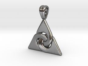 Interlaced triangles in Polished Silver