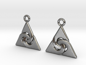 Interlaced triangles in Polished Silver