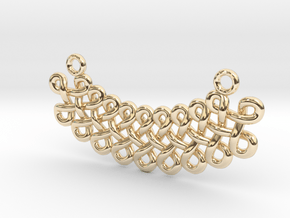 Double braid in 14k Gold Plated Brass