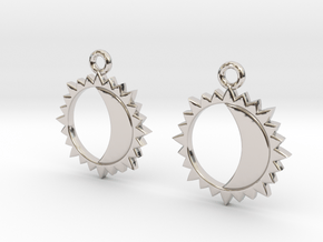 Rendez-vous sun and moon in Rhodium Plated Brass