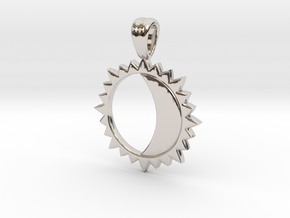 Rendez-vous sun and moon in Rhodium Plated Brass
