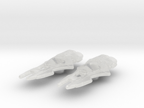 Xindi Primate Ship 1/7000 Attack Wing x2 in Clear Ultra Fine Detail Plastic