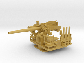 1/48 5 inch 25 (12.7 cm) Deck AA Gun in Tan Fine Detail Plastic