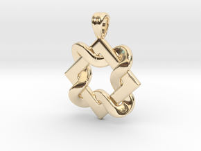 Roman knot in 14k Gold Plated Brass