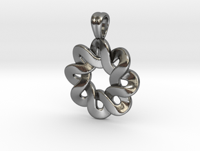 Flower knot in Polished Silver