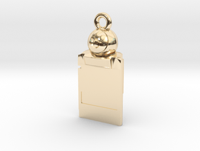 Game Boy Camera charm in 14k Gold Plated Brass