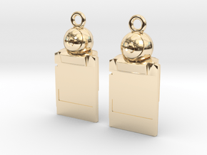 Game Boy Camera earrings in 14k Gold Plated Brass