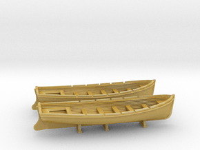 1/200 DKM 8m Long Boat Set x2 in Tan Fine Detail Plastic