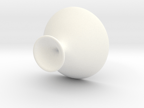 Bowl #7 in White Smooth Versatile Plastic: Medium