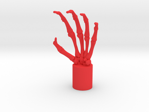Skeletal Hand Scratcher in Red Smooth Versatile Plastic