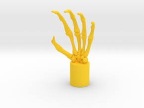 Skeletal Hand Scratcher in Yellow Smooth Versatile Plastic