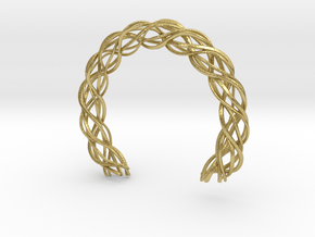 Torus Knot Bracelet in Natural Brass