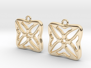 Cobogo style flower in 14K Yellow Gold