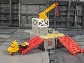 TF G1 Ironworks Crane Staging Platform in White Natural Versatile Plastic