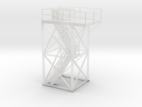 'HO Scale' - 10'x10'x20' Tower Top With Stairway in Clear Ultra Fine Detail Plastic