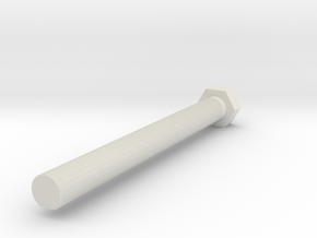 M20 x 220 mm Long Bolt 25tpi Fine Thread in White Natural Versatile Plastic