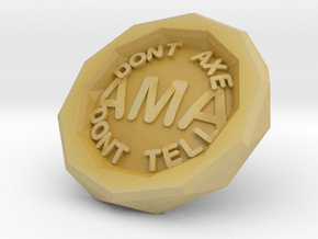 Axe Murderers Anonymous - Sobriety Chip (metal) in Tan Fine Detail Plastic