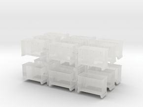1/200 DKM 8.8cm and 10.5cm storage box set 18pcs in Clear Ultra Fine Detail Plastic