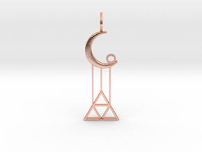 Symbol of the Moon Goddess #2 (Adulthood/Mother) in Natural Copper