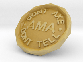 Axe Murderers Anonymous - Sobriety Chip (v2) in Tan Fine Detail Plastic