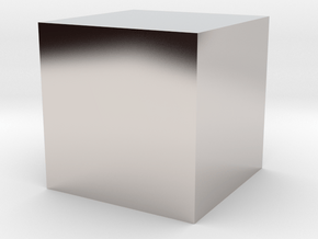 cube multiple options in Rhodium Plated Brass: Small