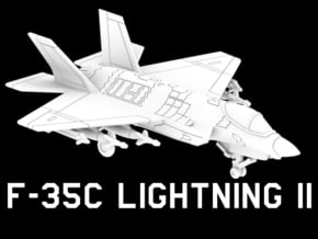 F-35C Lightning II (Loaded) in White Natural Versatile Plastic: 1:220 - Z