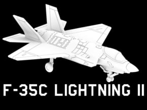 F-35C Lightning II (Clean) in White Natural Versatile Plastic: 1:220 - Z