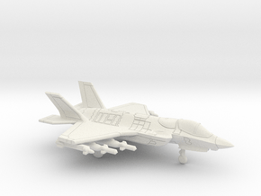 F-35B Lightning II (Loaded, Horizontal) in White Natural Versatile Plastic: 6mm