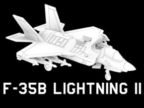 F-35B Lightning II (Loaded, Vertical) in White Natural Versatile Plastic: 1:220 - Z