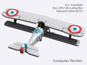Andrew Campbell Nieuport 24bis (full color) in Natural Full Color Nylon 12 (MJF)